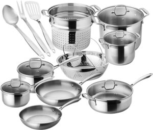 Chef's Star Stainless Steel Cookware Set