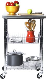 Seville Classics Stainless Steel Kitchen Cart 