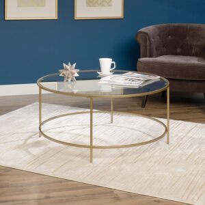 Sauder 417830 Int Lux Cheap round glass coffee tables