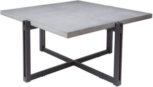 Silverwood Dakota Coffee Table with Square Concrete Finish